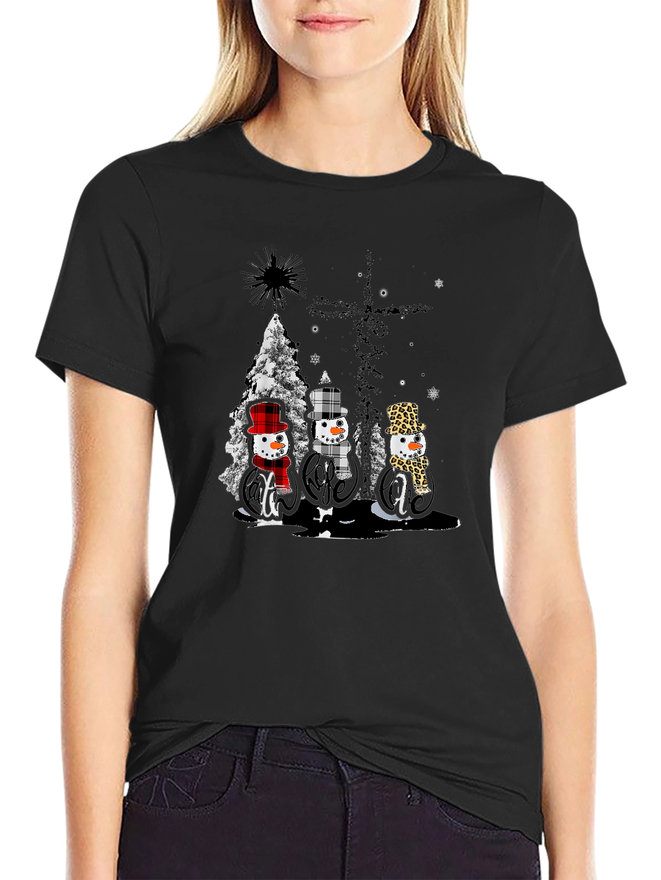 Festive Snowmen Graphic Tee