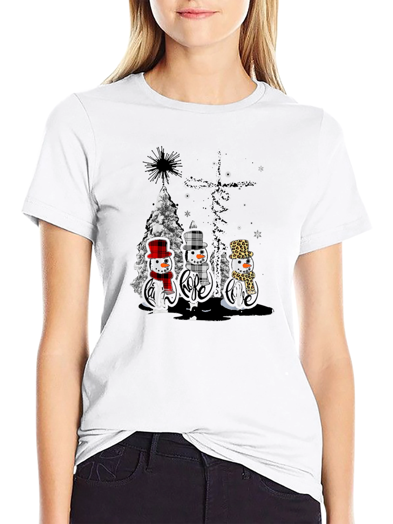 Festive Snowmen Graphic Tee