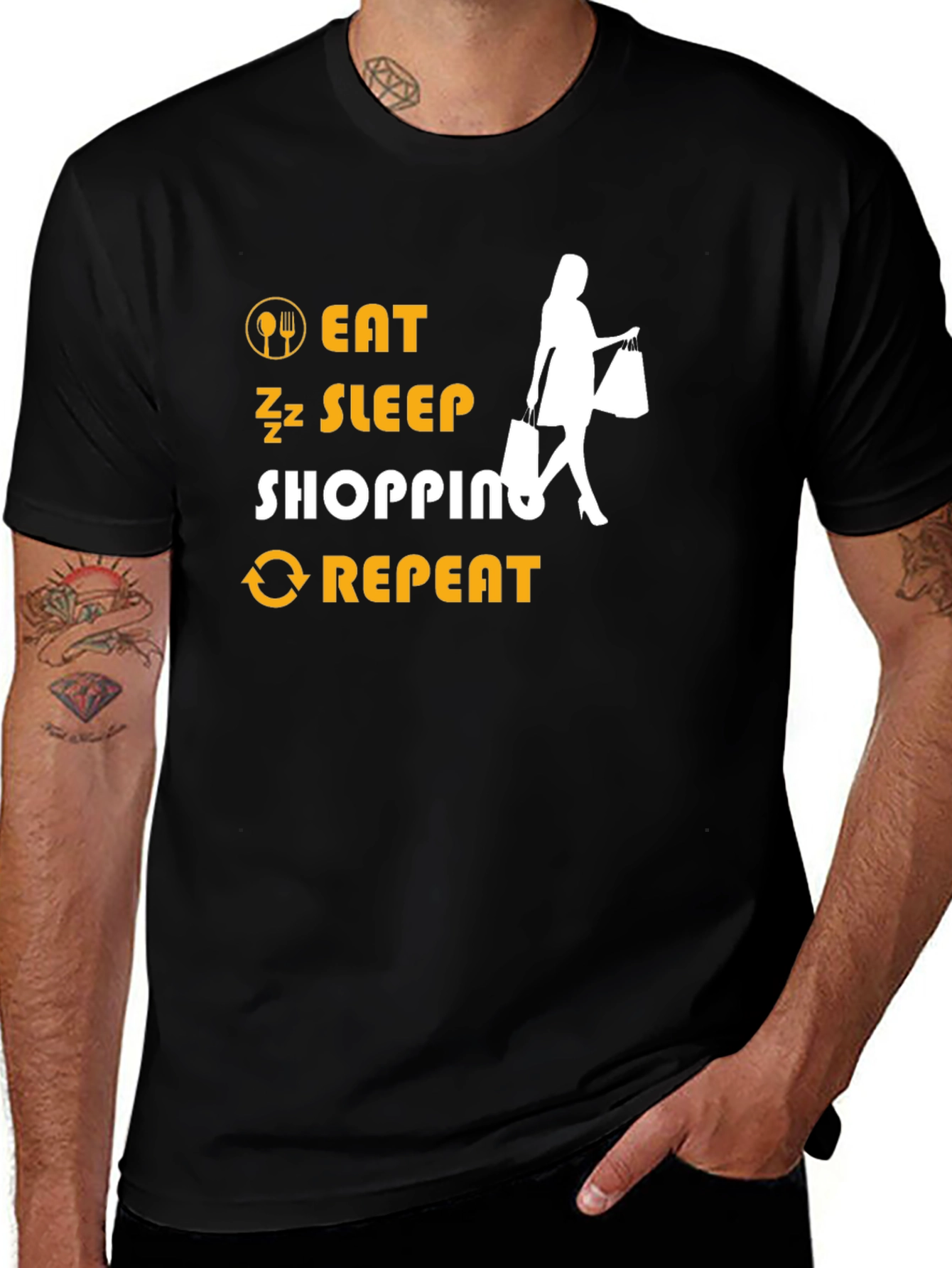 Eat Sleep Shopping Repeat T-Shirt