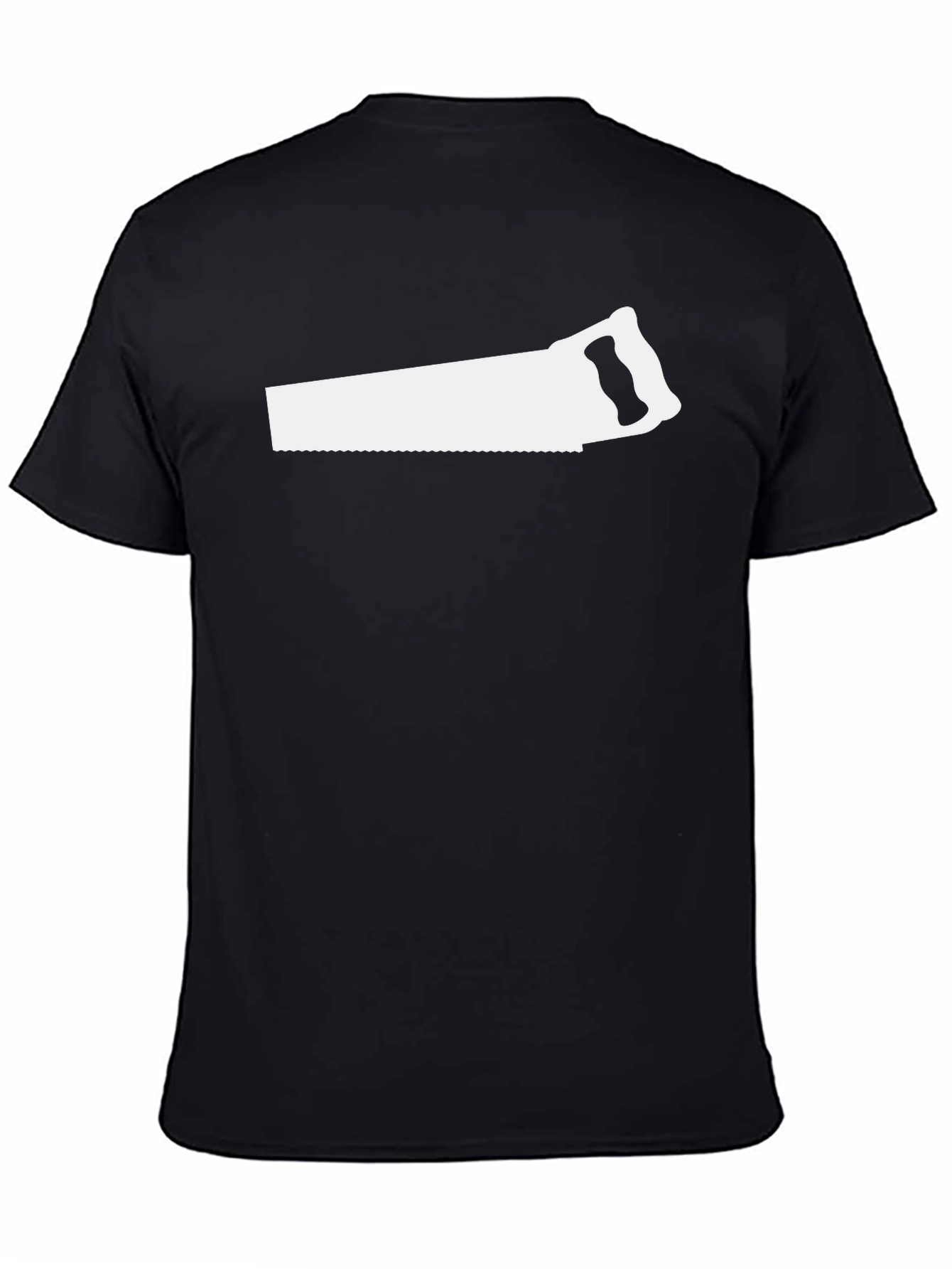 Saw Graphic Black T-Shirt - Mens Novelty Tee