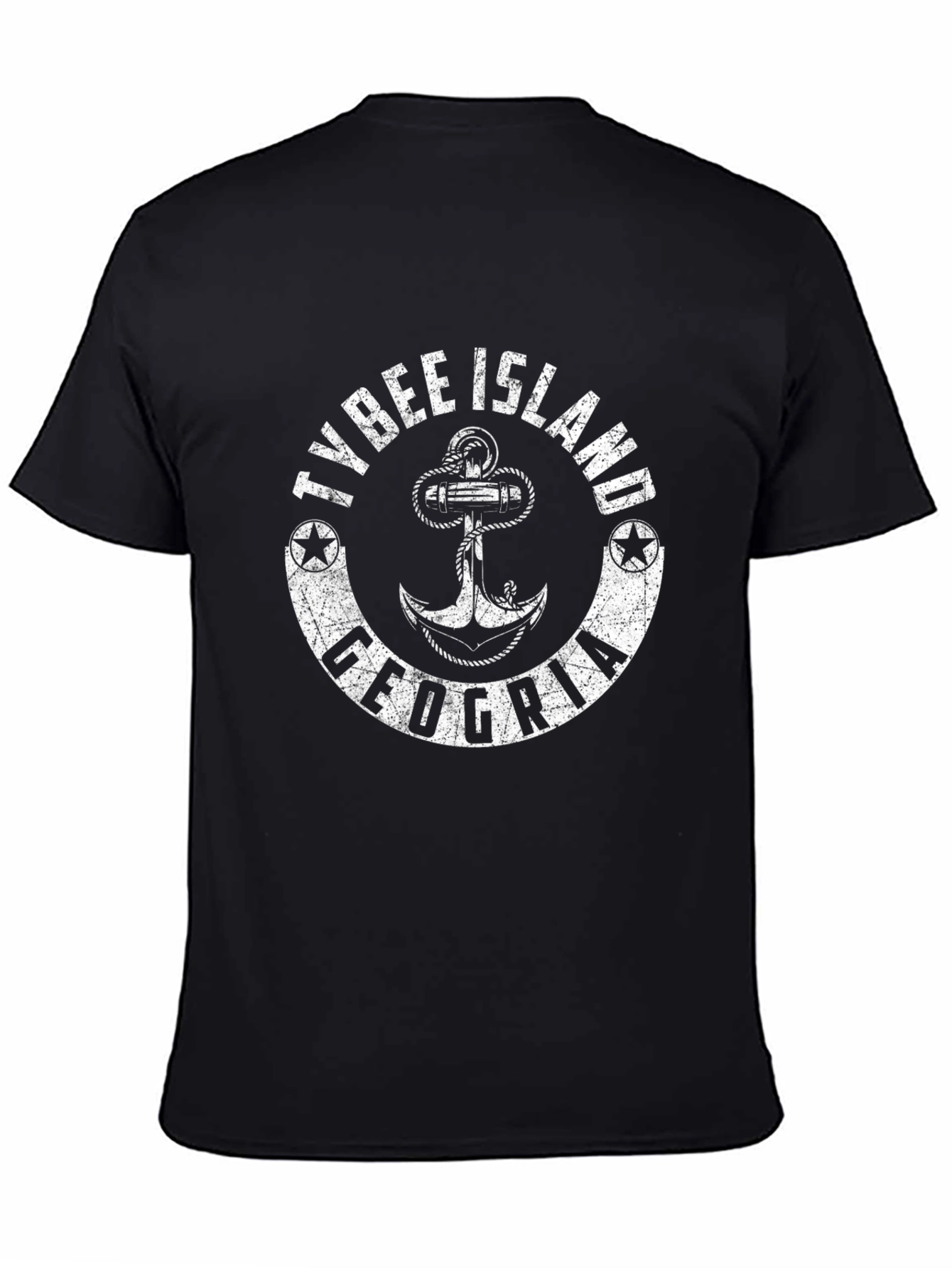 Tybee Island Georgia Anchor Graphic T-Shirt