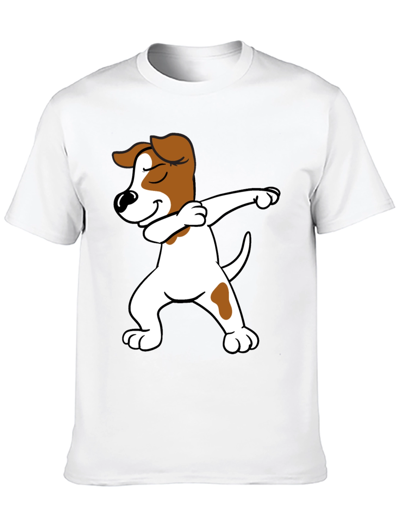 Dabbing Dog Graphic Tee - Black Cotton T-Shirt