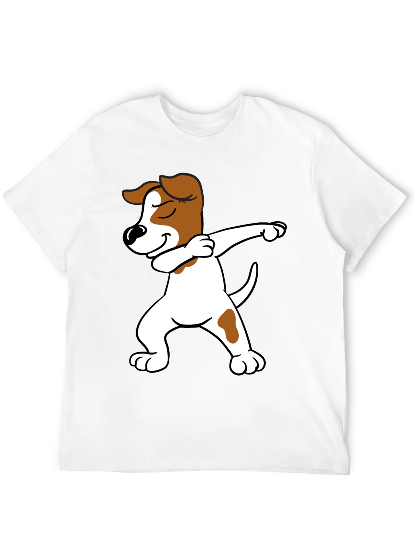 Dabbing Dog Graphic Tee - Black Cotton T-Shirt