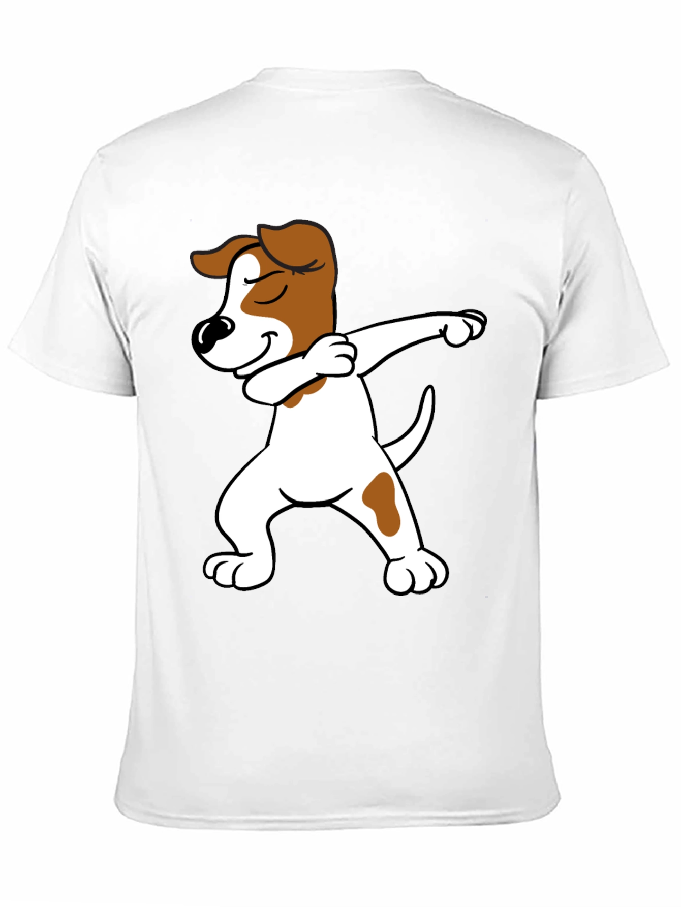 Dabbing Dog Graphic Tee - Black Cotton T-Shirt