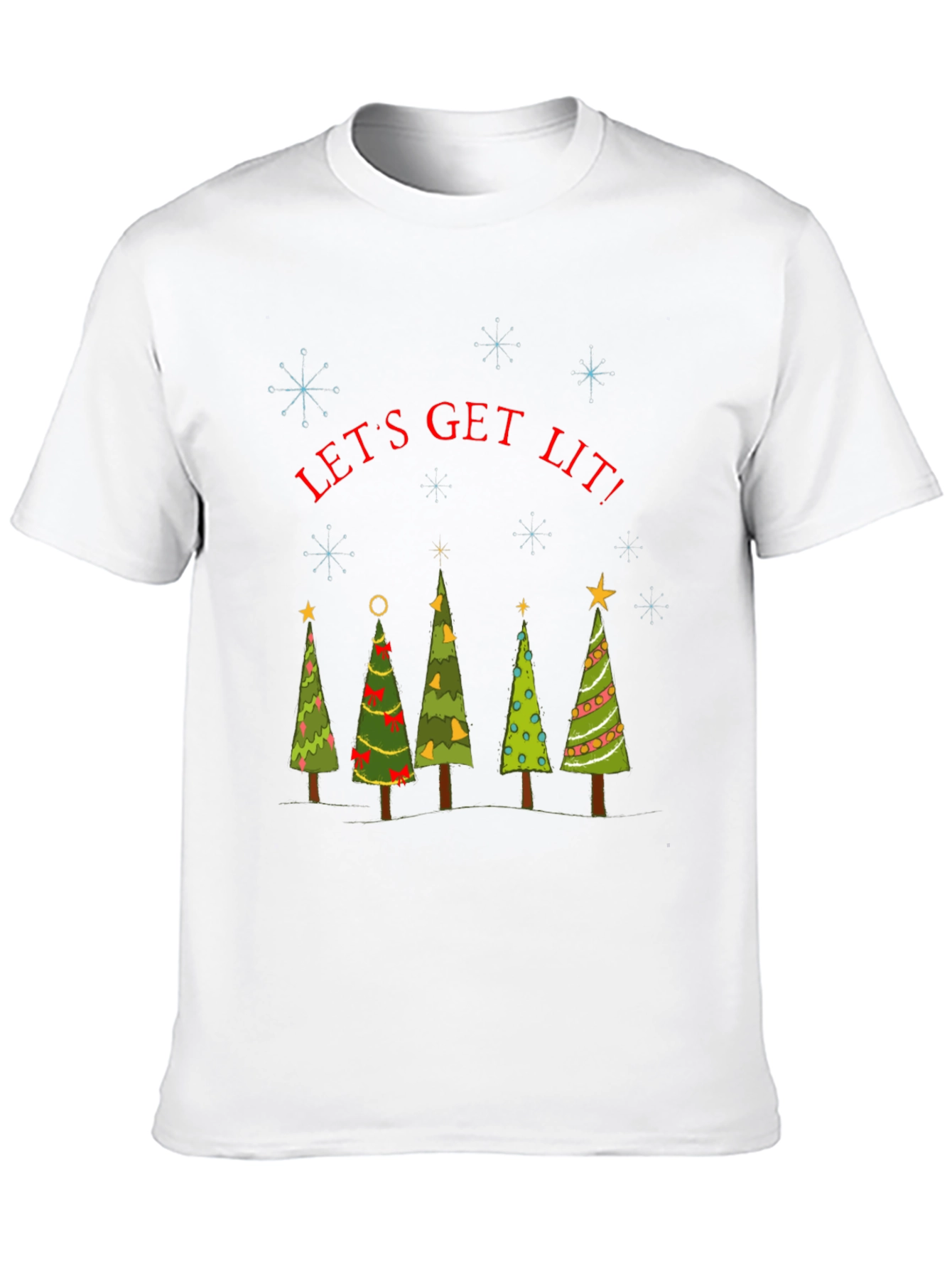 Lets Get Lit Christmas Trees T-Shirt