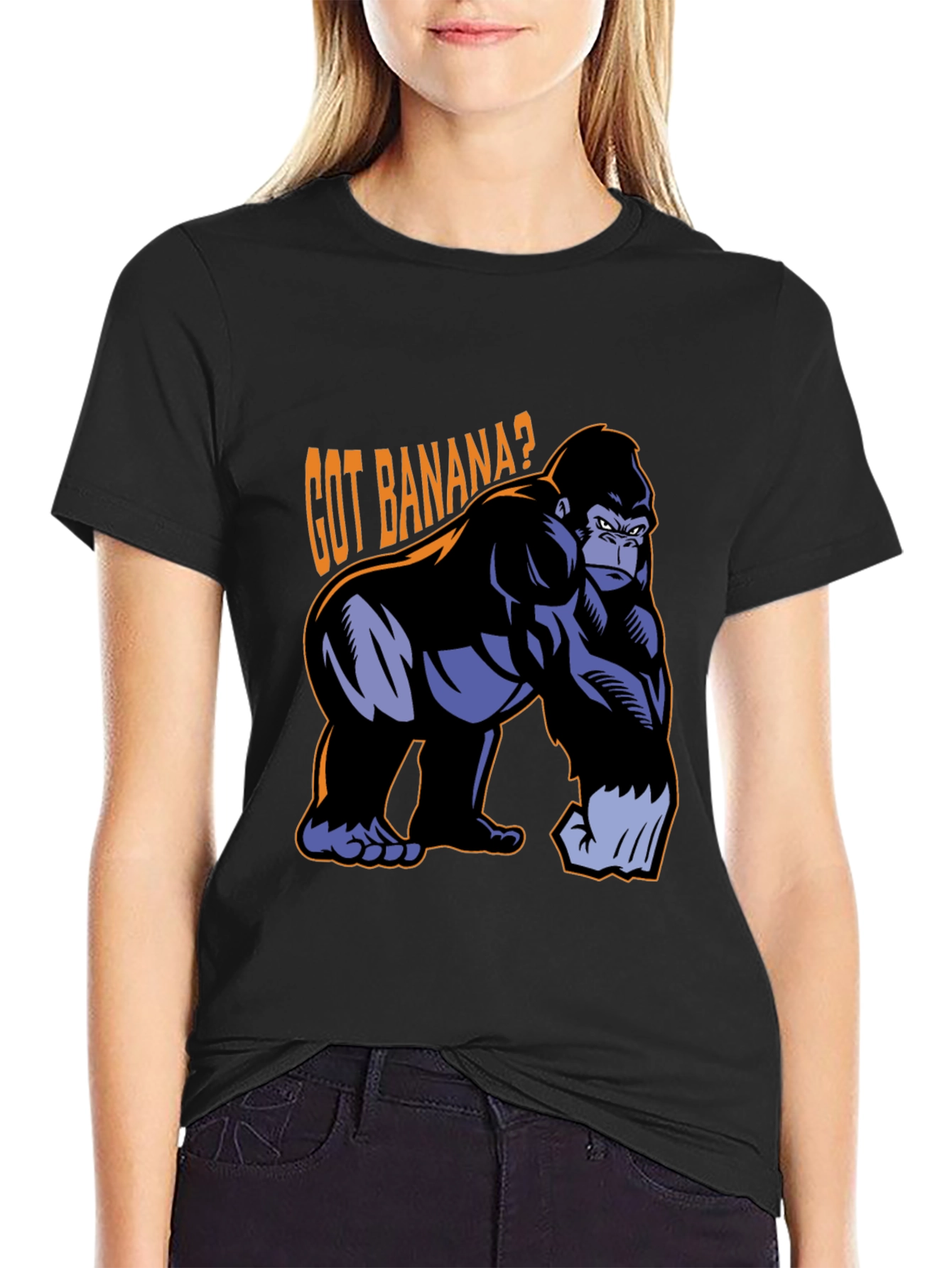 Got Banana? Gorilla Graphic Black T-Shirt