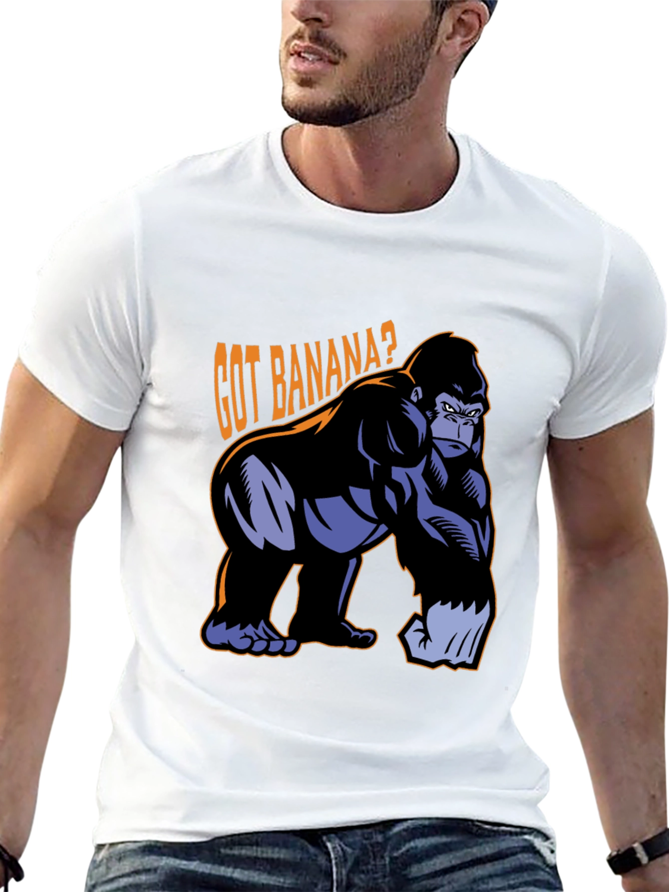 Got Banana? Gorilla Graphic Black T-Shirt