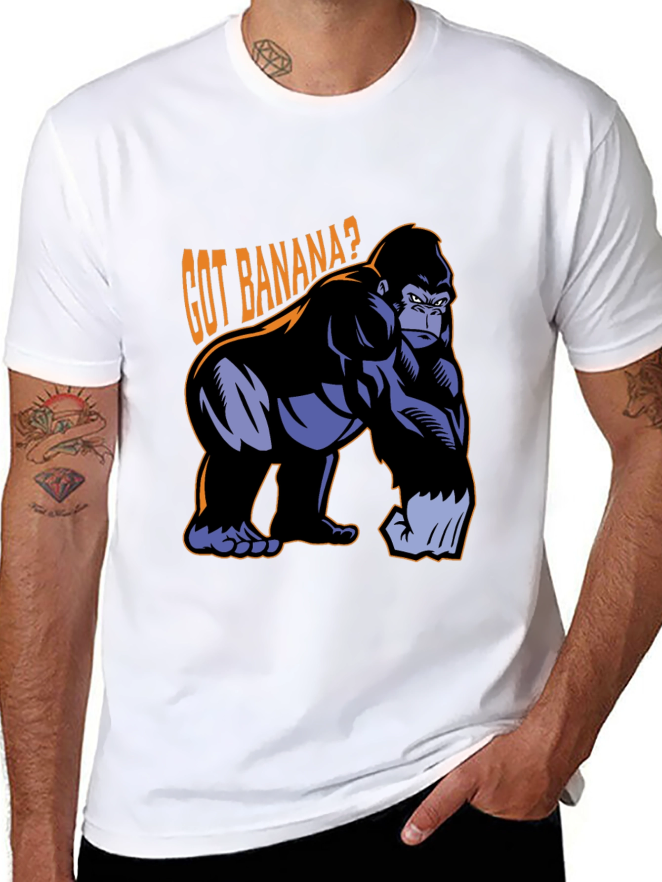 Got Banana? Gorilla Graphic Black T-Shirt
