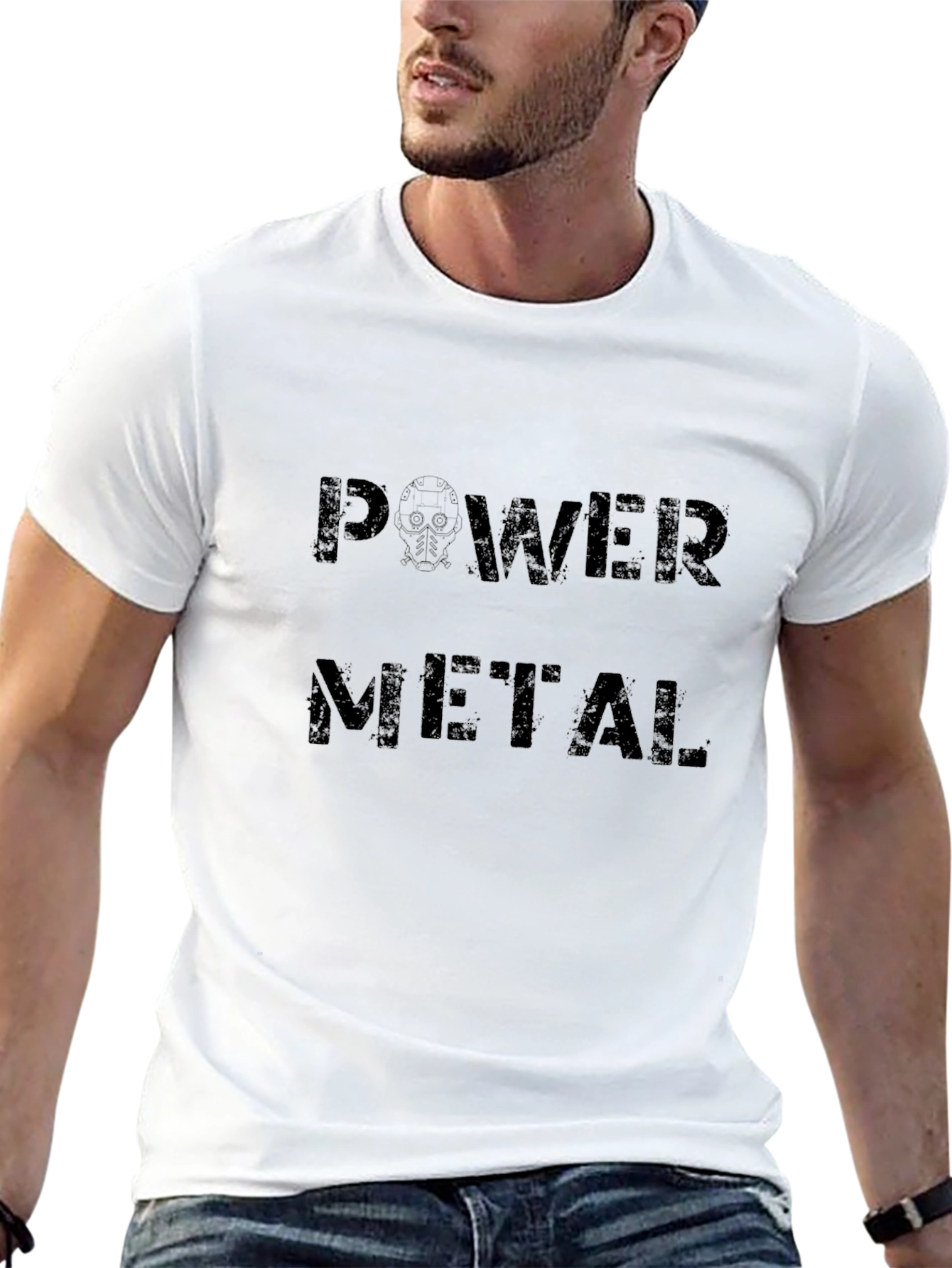 Power Metal Graphic Black T-Shirt