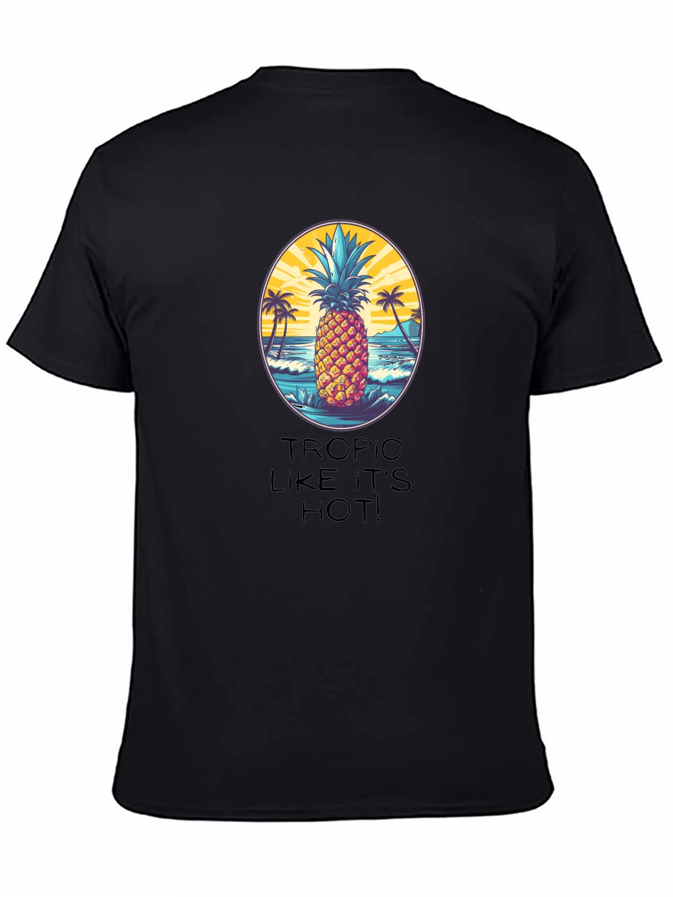 Tropical Pineapple Graphic T-Shirt - Beach Vibes