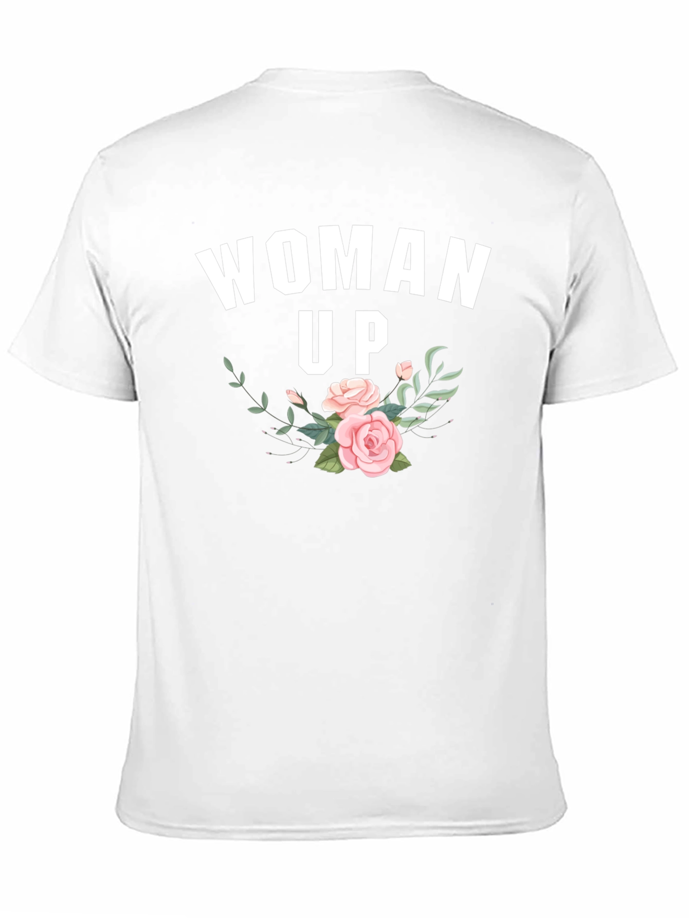 Woman Up Floral Graphic Black T-Shirt