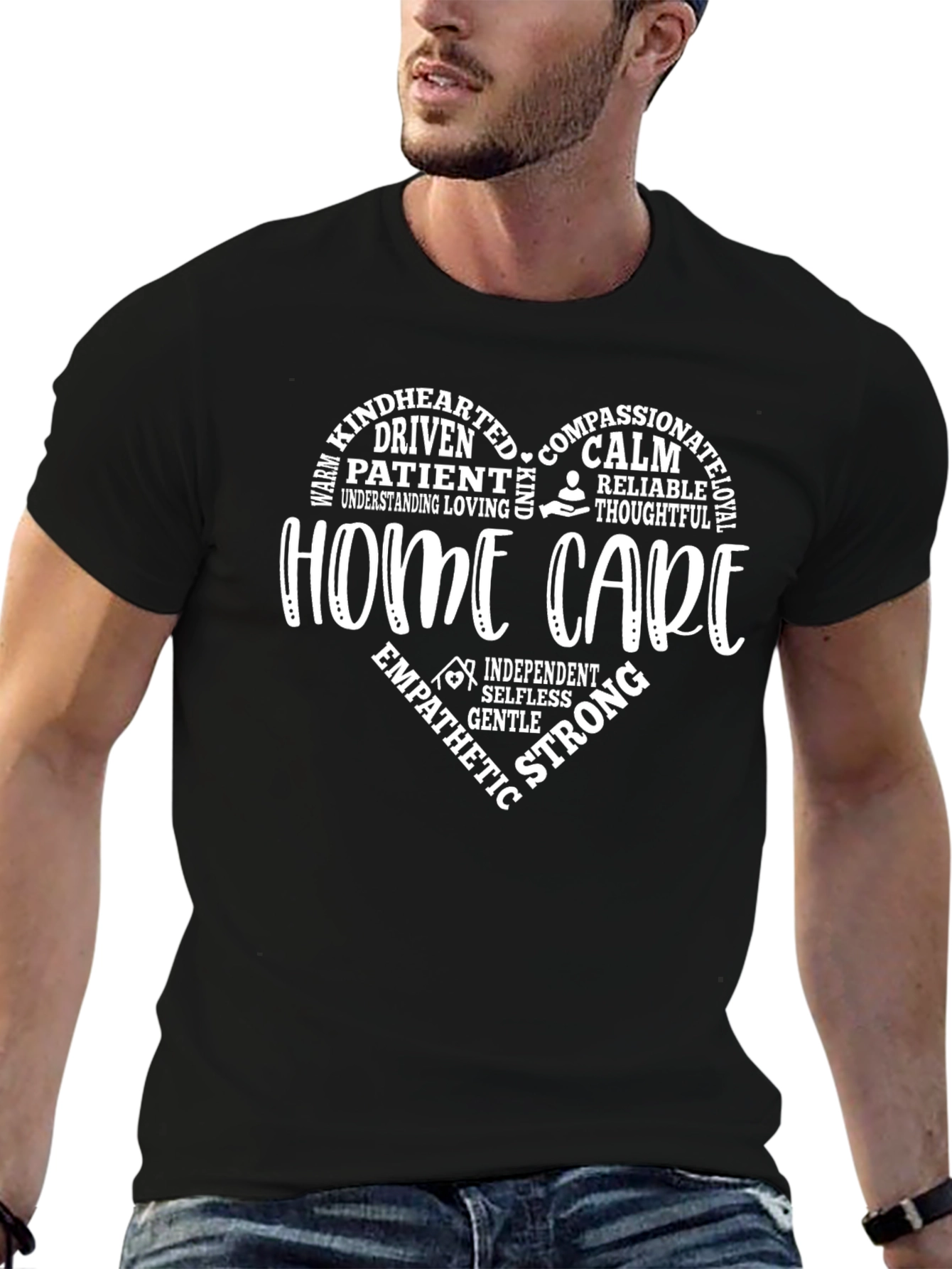 Home Care Heart Tee - Compassionate Caregiver Shirt