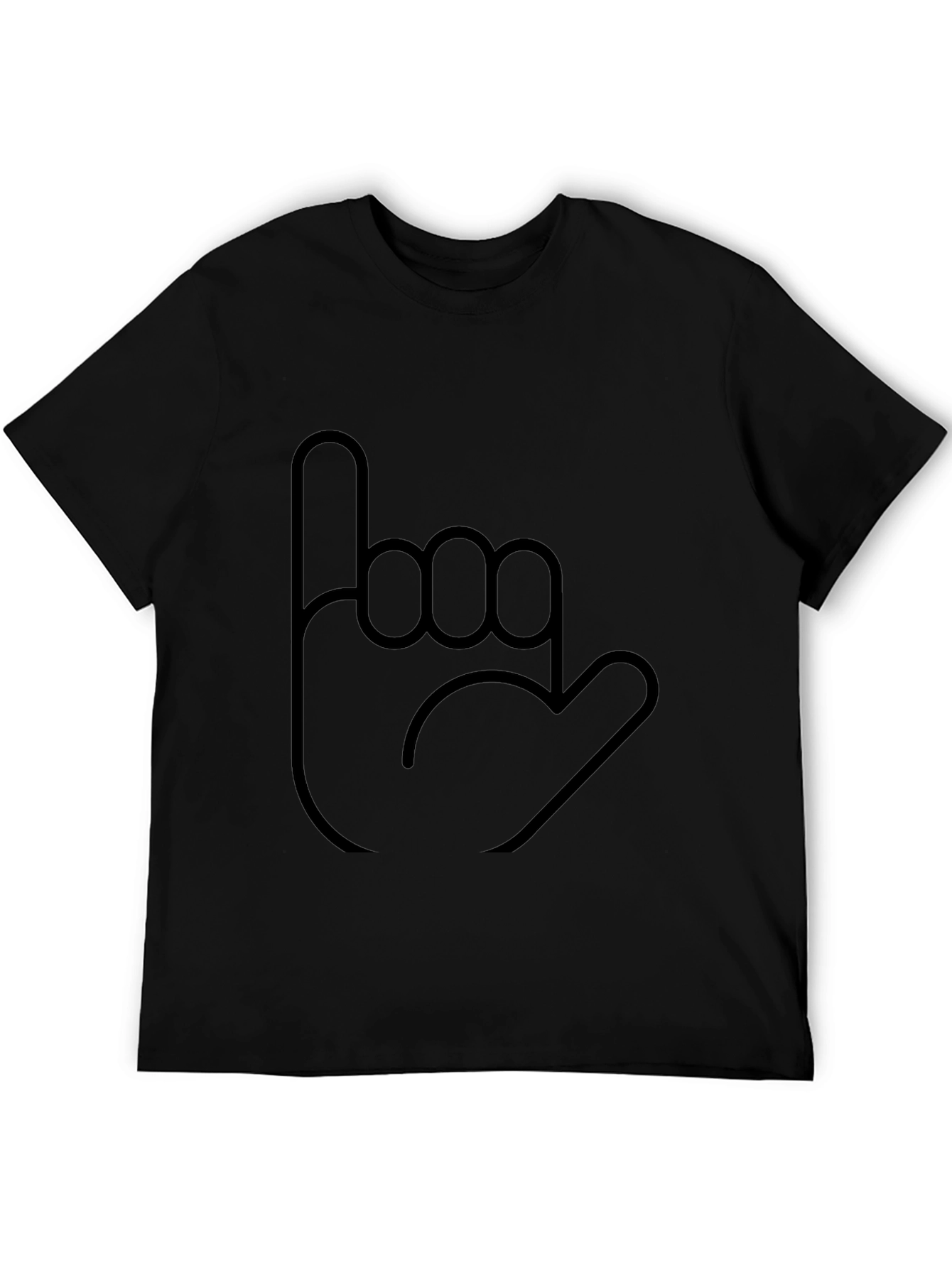 Hang Loose Graphic Tee - Casual Black T-Shirt