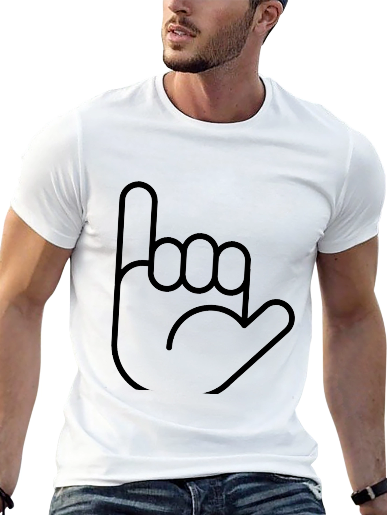 Hang Loose Graphic Tee - Casual Black T-Shirt