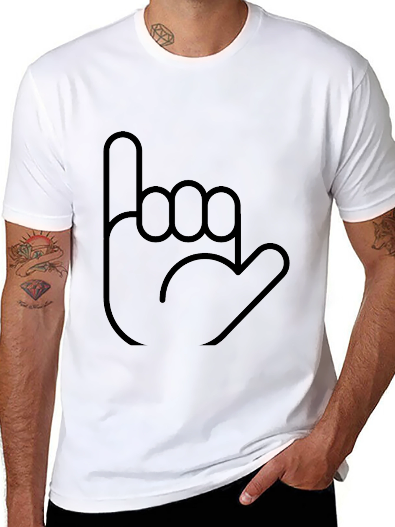 Hang Loose Graphic Tee - Casual Black T-Shirt