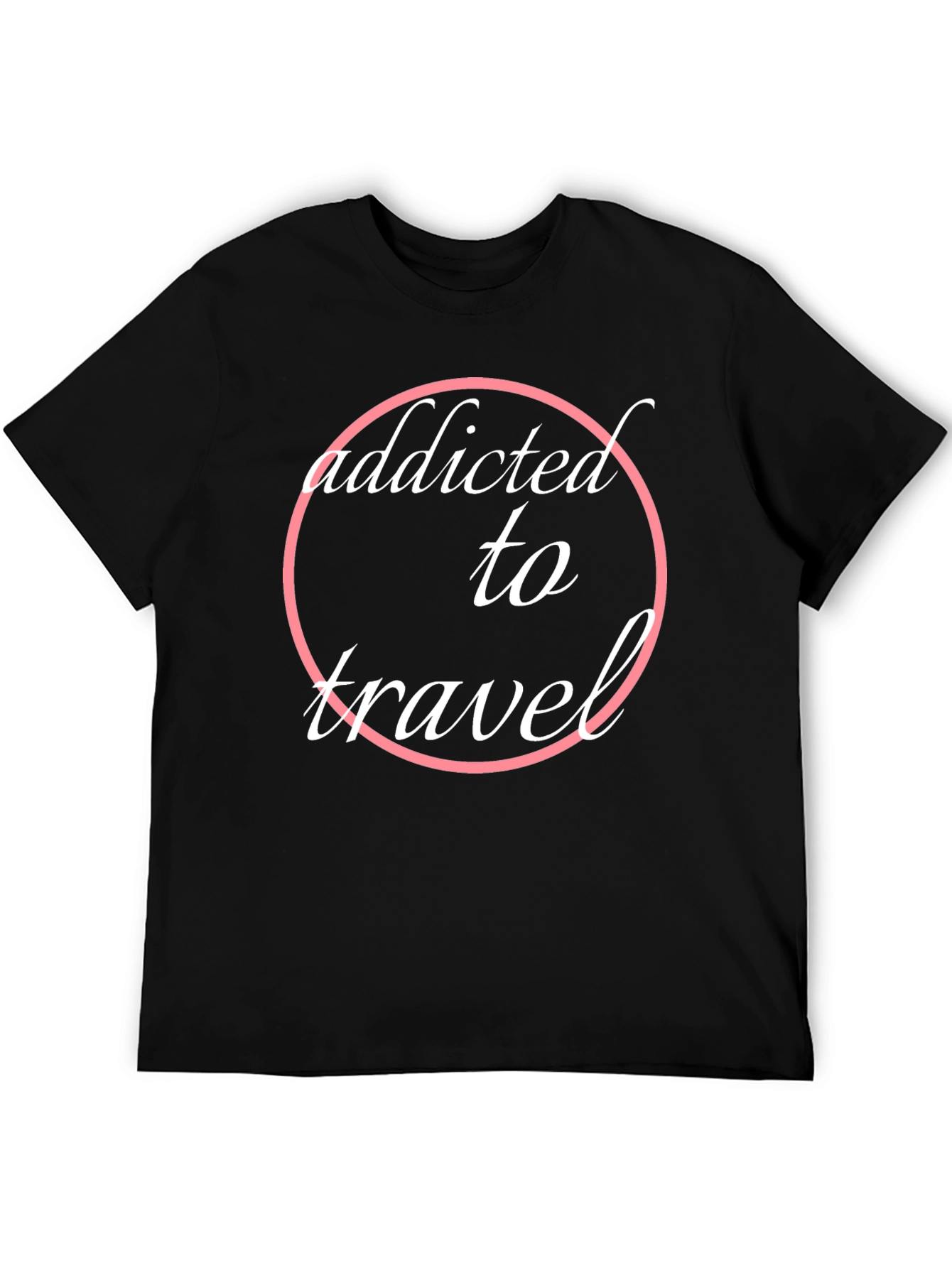 Addicted to Travel T-Shirt | Stylish Black Tee