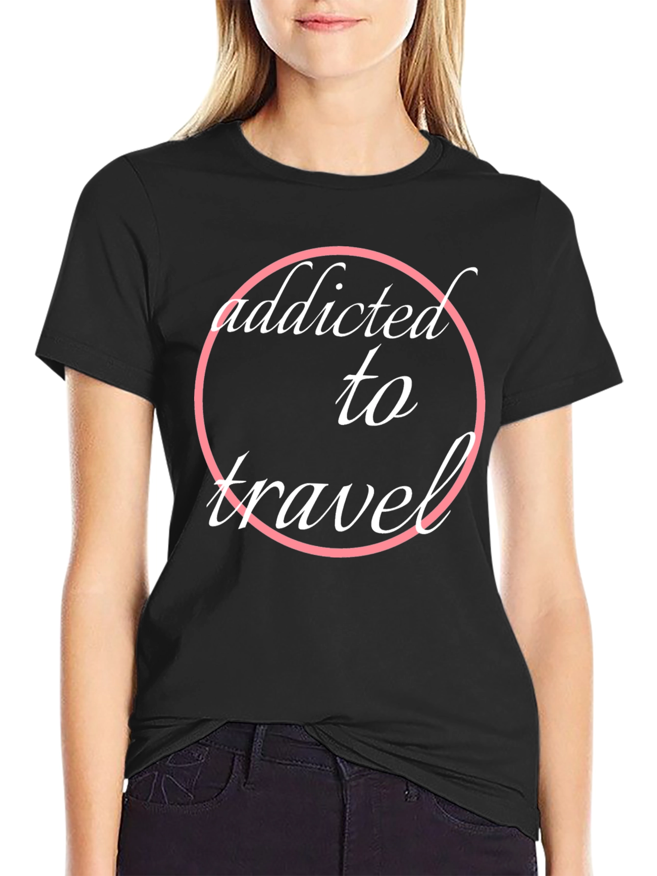 Addicted to Travel T-Shirt | Stylish Black Tee