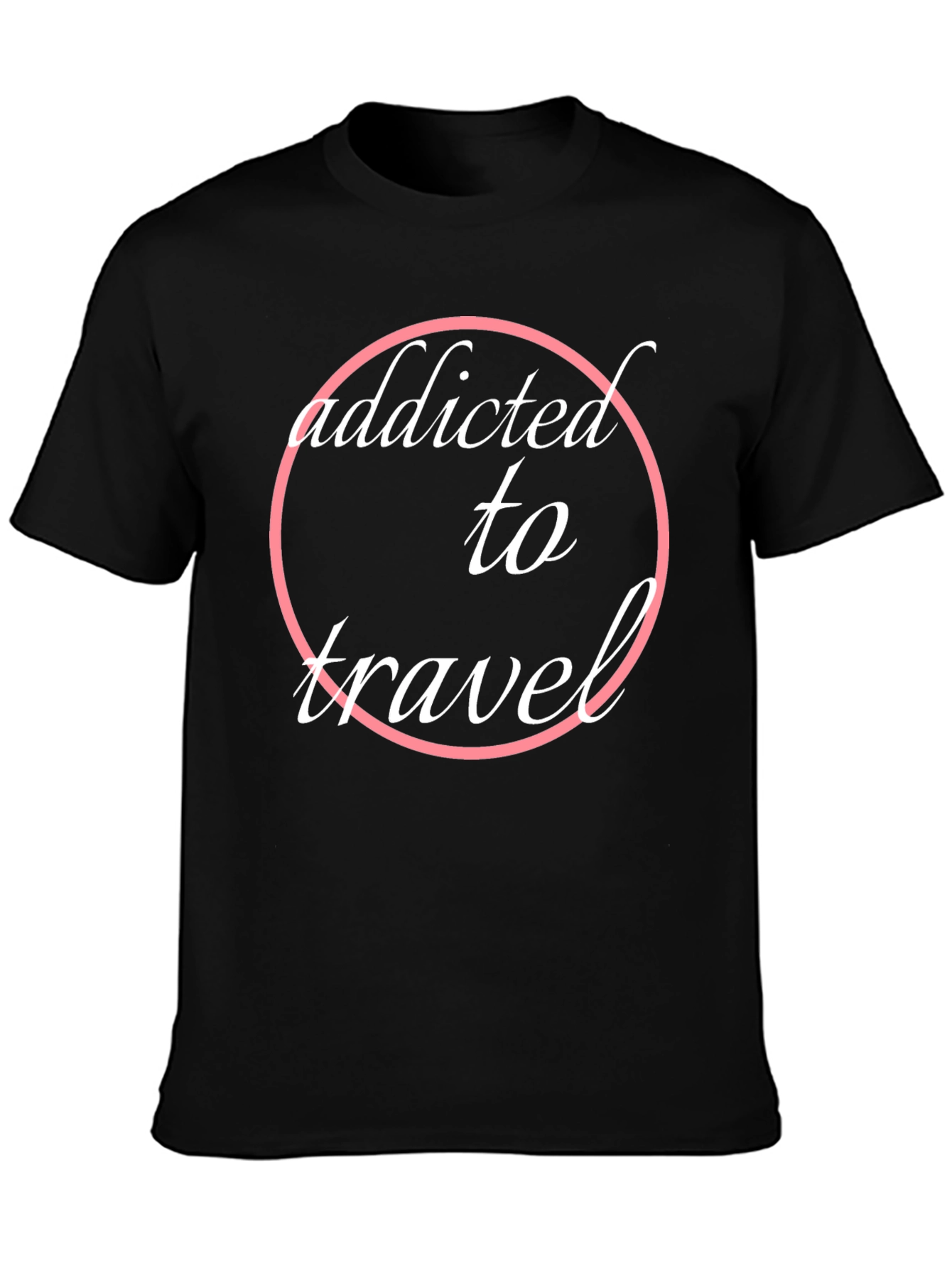 Addicted to Travel T-Shirt | Stylish Black Tee
