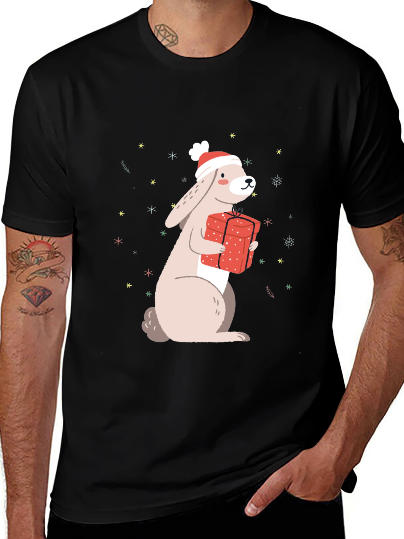 Festive Rabbit T-Shirt: Holiday Gift Edition