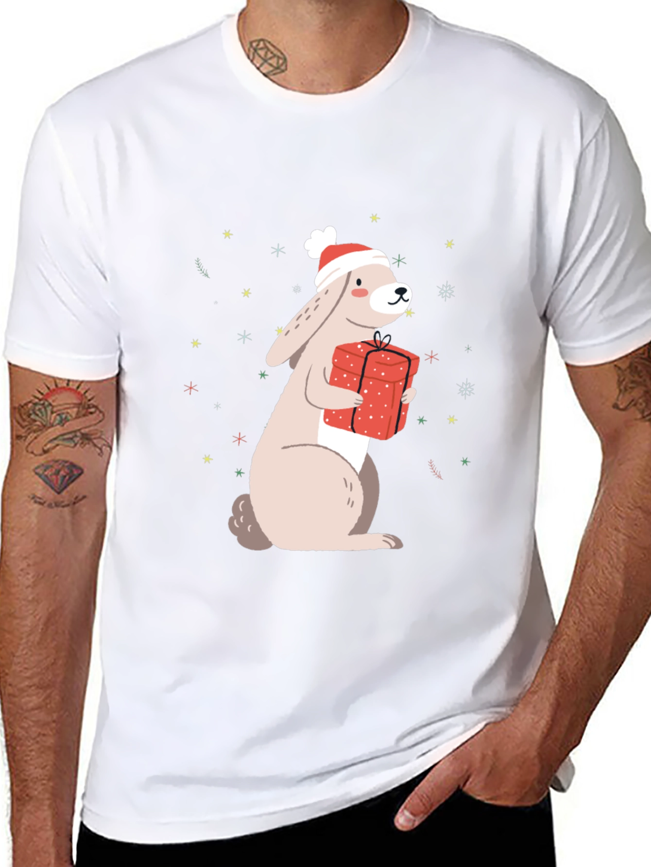 Festive Rabbit T-Shirt: Holiday Gift Edition