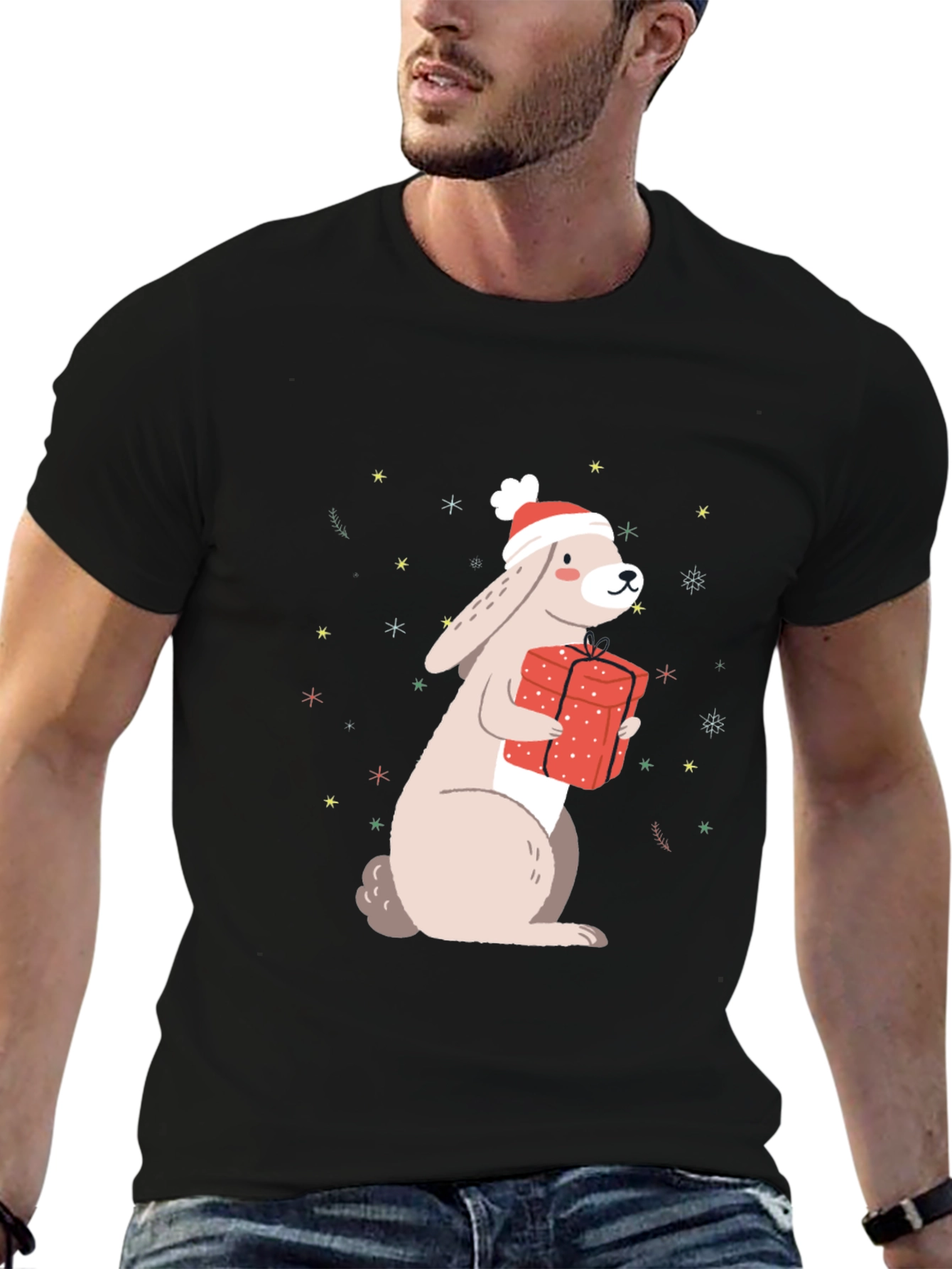 Festive Rabbit T-Shirt: Holiday Gift Edition