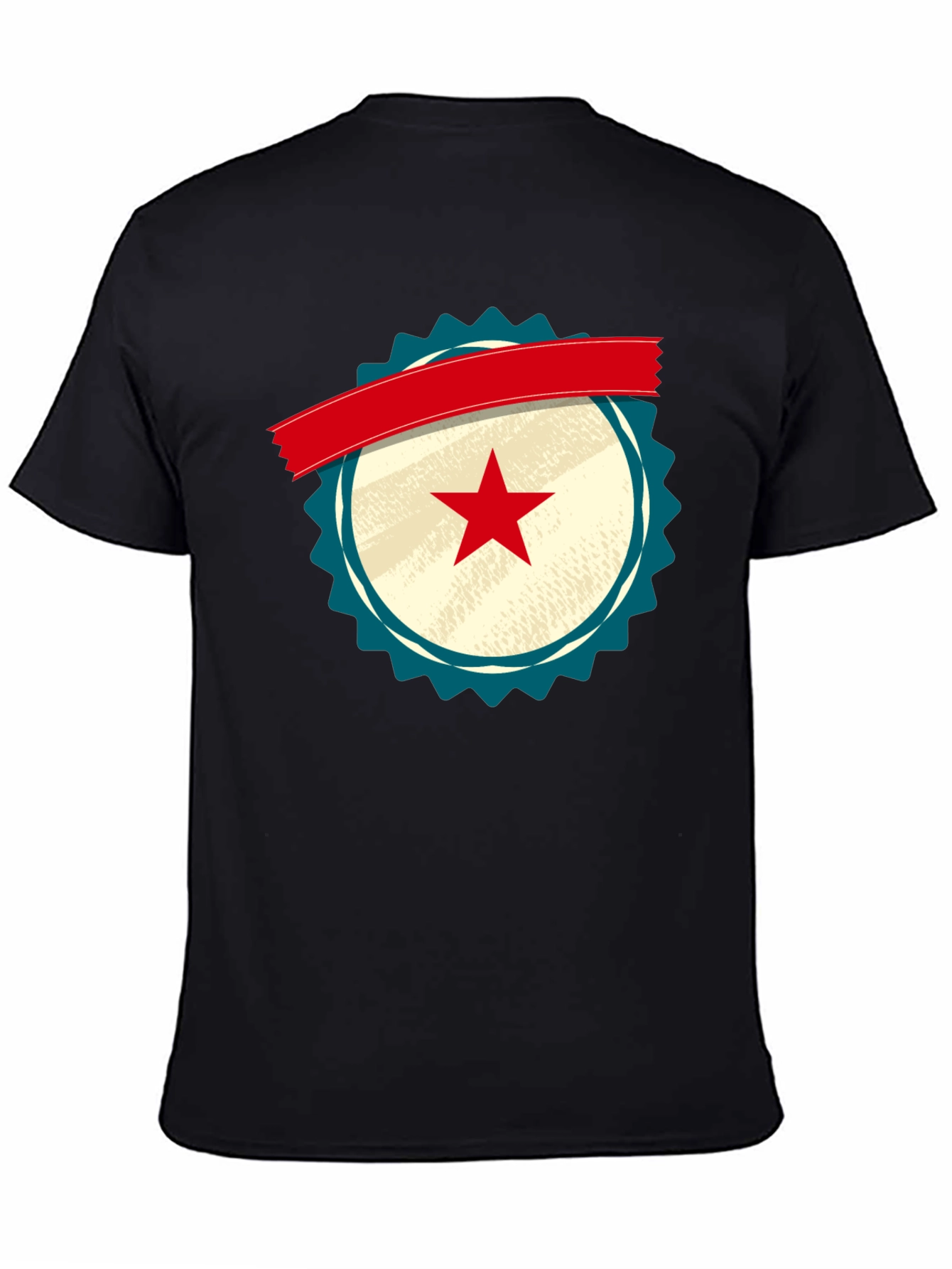Retro Star Emblem Black T-Shirt