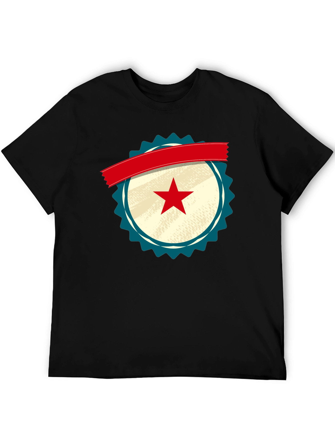 Retro Star Emblem Black T-Shirt