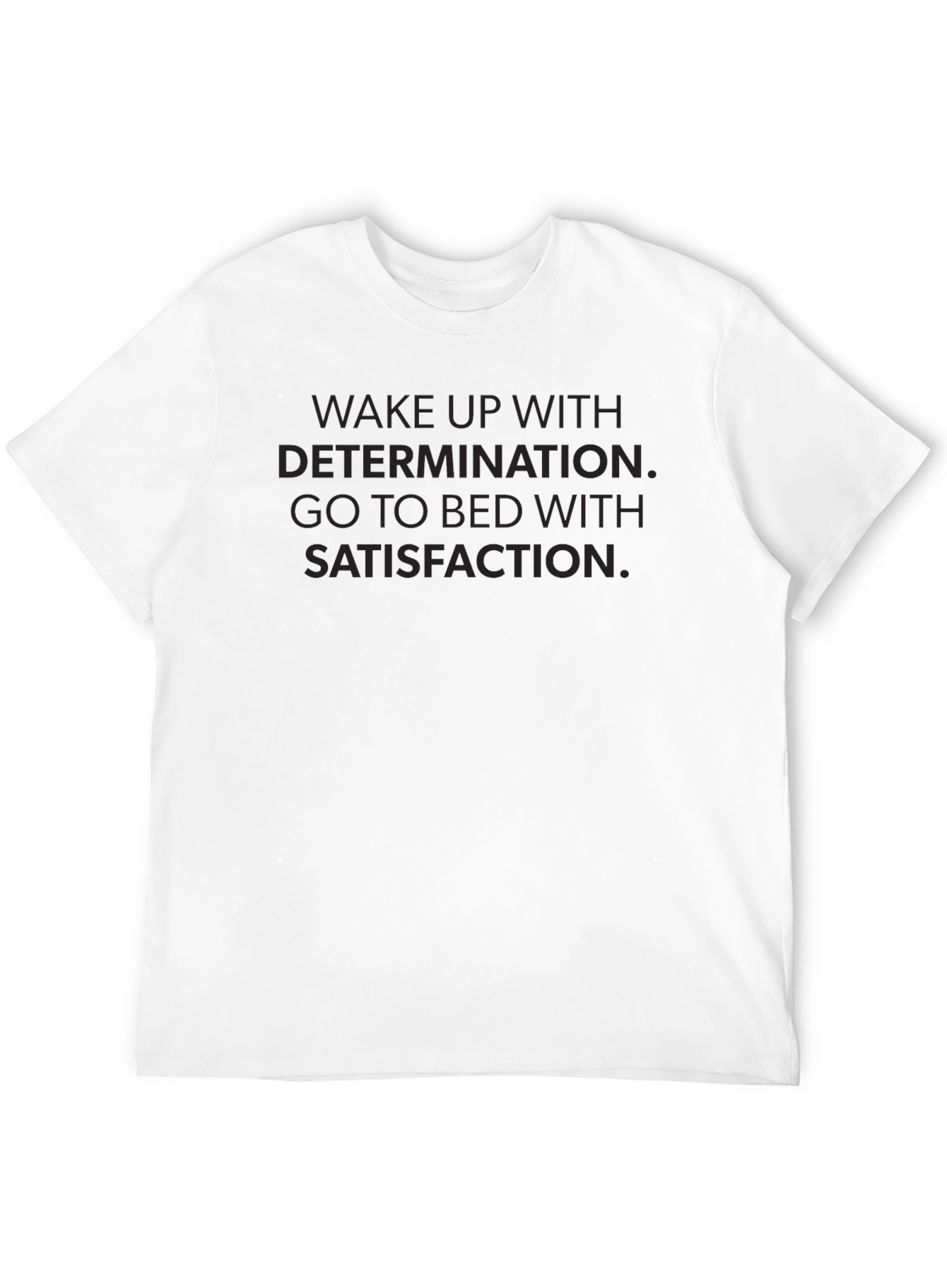 Motivational Black T-Shirt - Wake Up With Determination