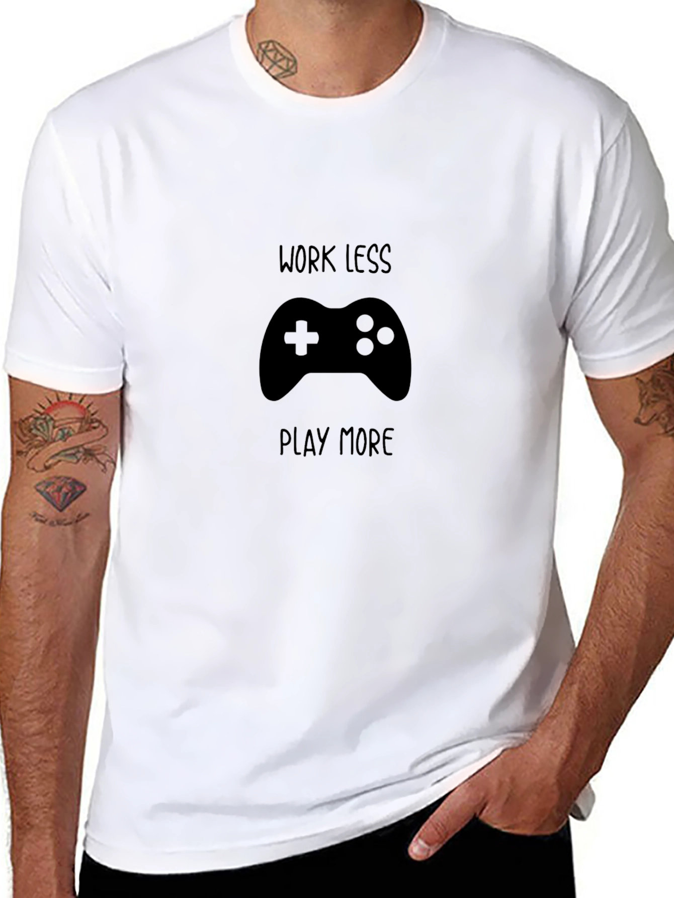 Work Less Play More Gaming T-Shirt