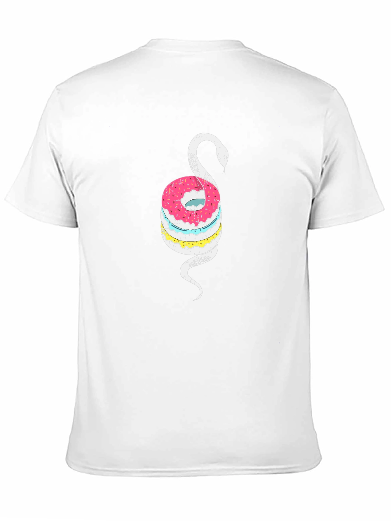 Donut Snake Graphic Tee - Quirky Black T-Shirt