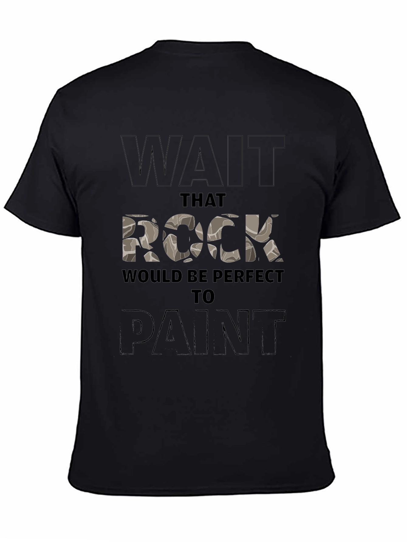 Rock Painting T-Shirt - Novelty Graphic Tee
