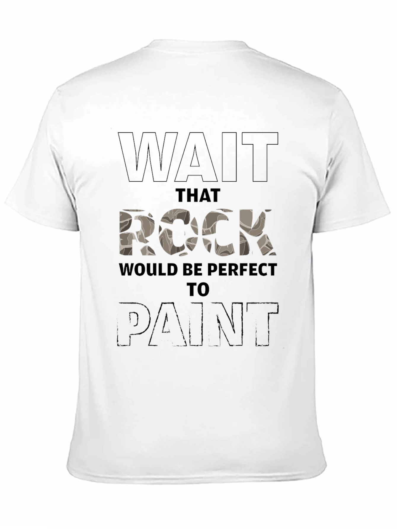 Rock Painting T-Shirt - Novelty Graphic Tee