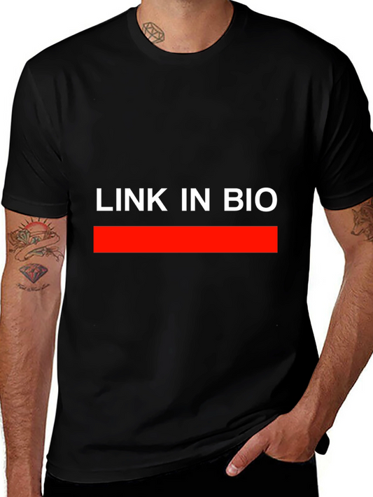 Link In Bio Graphic Tee - Black Short Sleeve