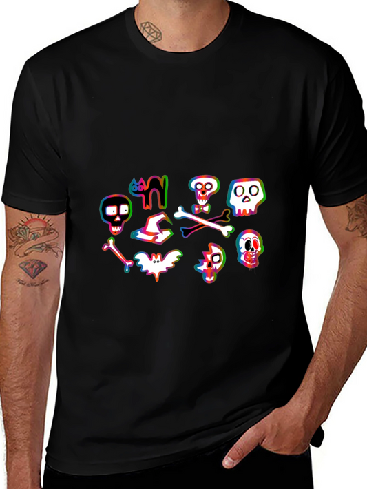 Halloween Graphic Tee - Spooky Cartoon Design