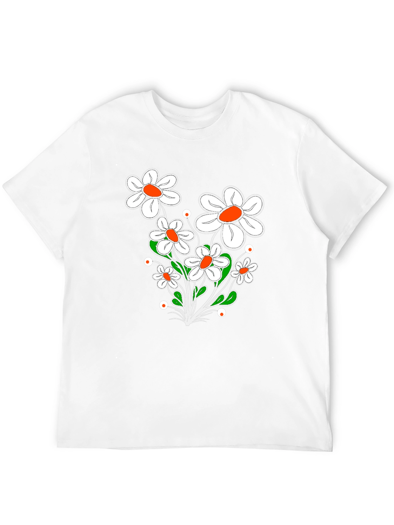 Floral Graphic Print Black T-Shirt