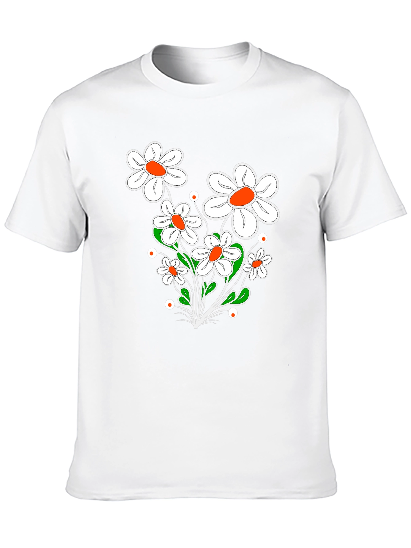 Floral Graphic Print Black T-Shirt