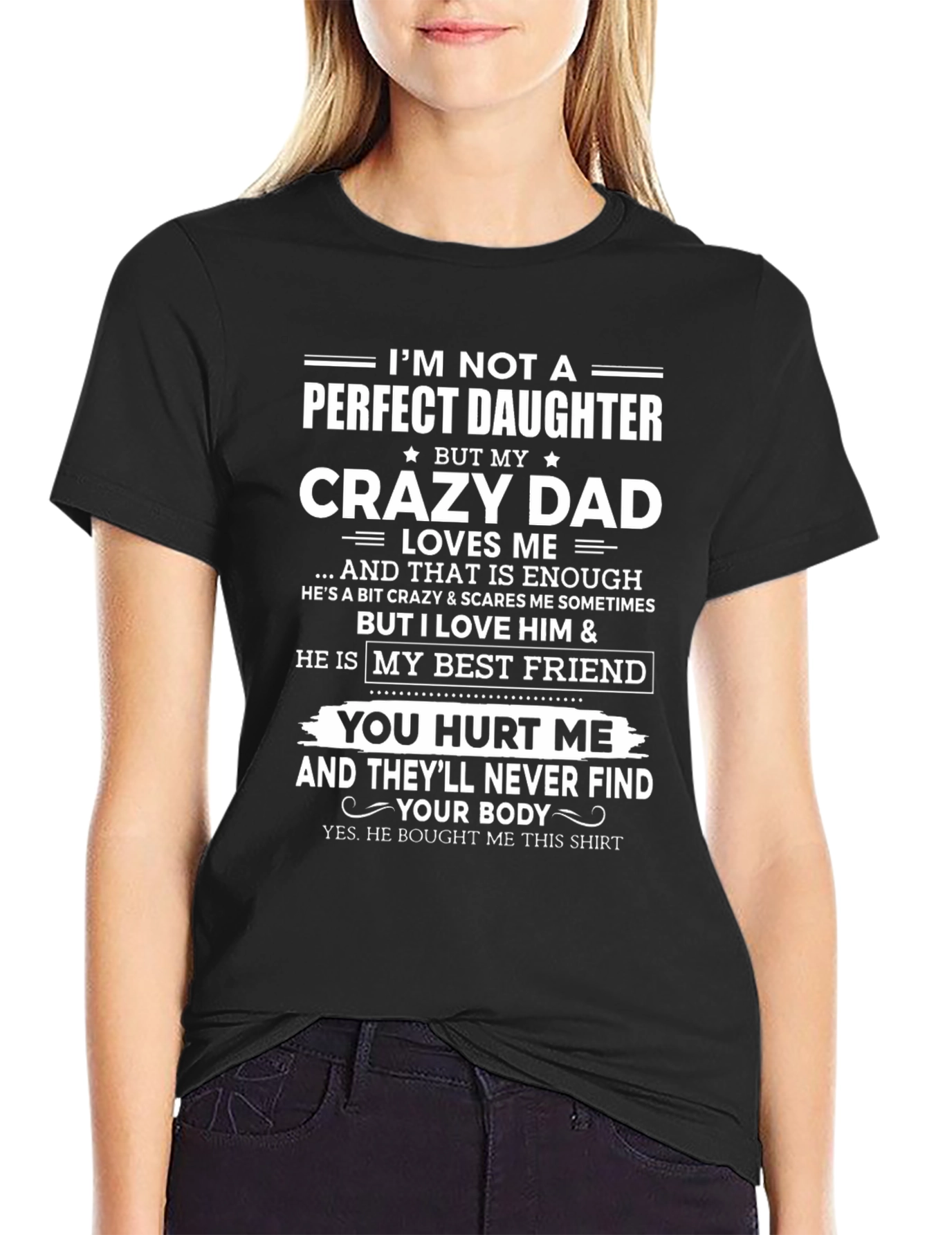 Crazy Dad Daughter T-Shirt Funny Gift
