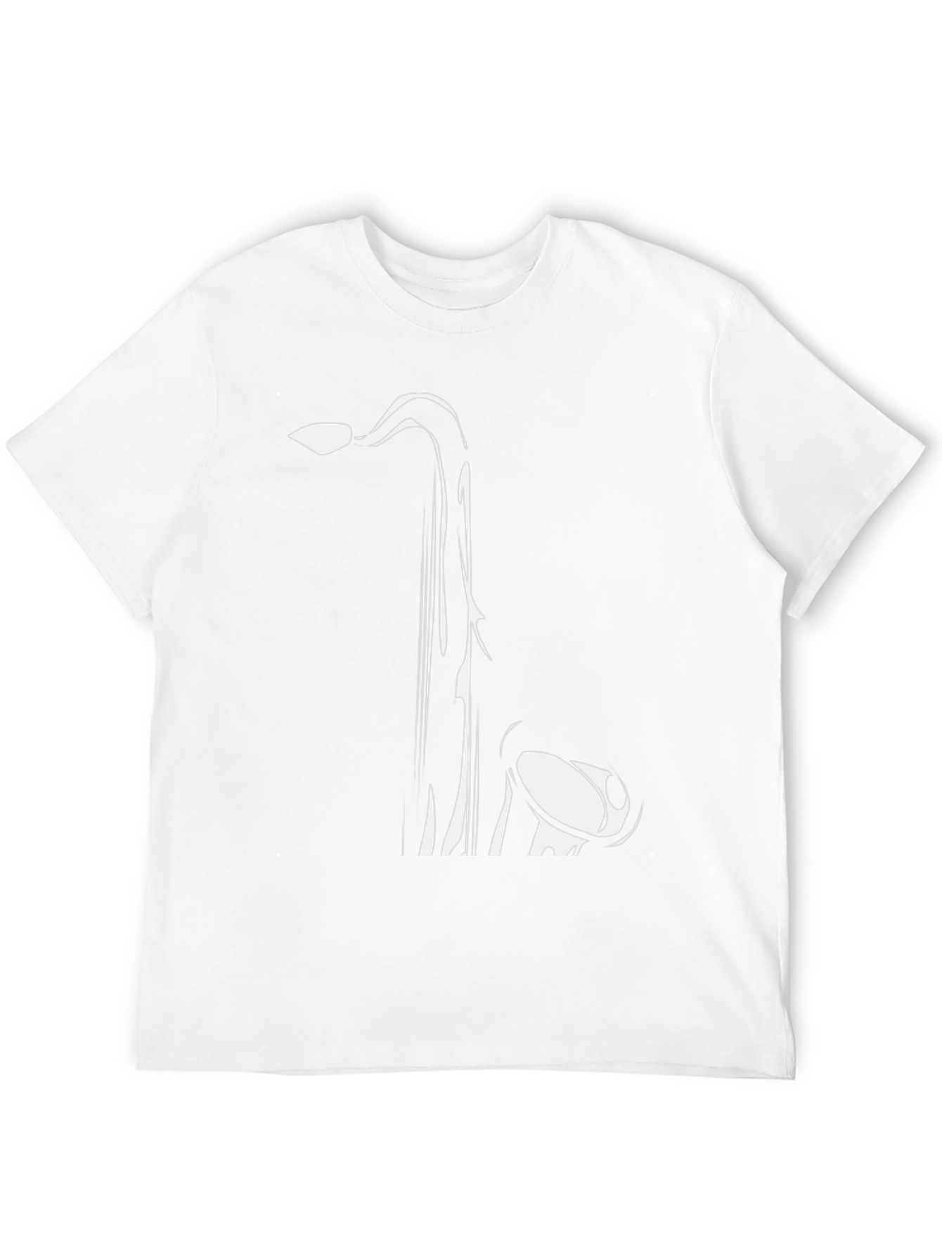 Saxophone Graphic Tee - Black Cotton Comfort