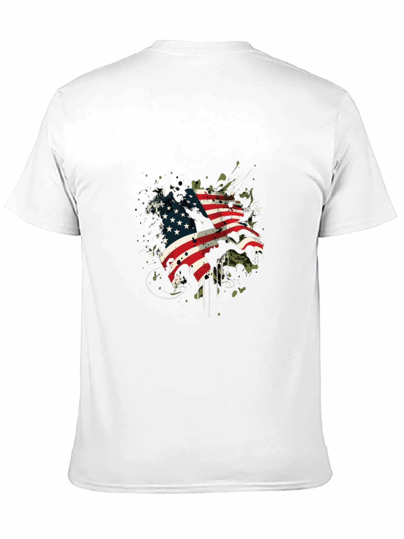 American Flag Graphic Black T-Shirt