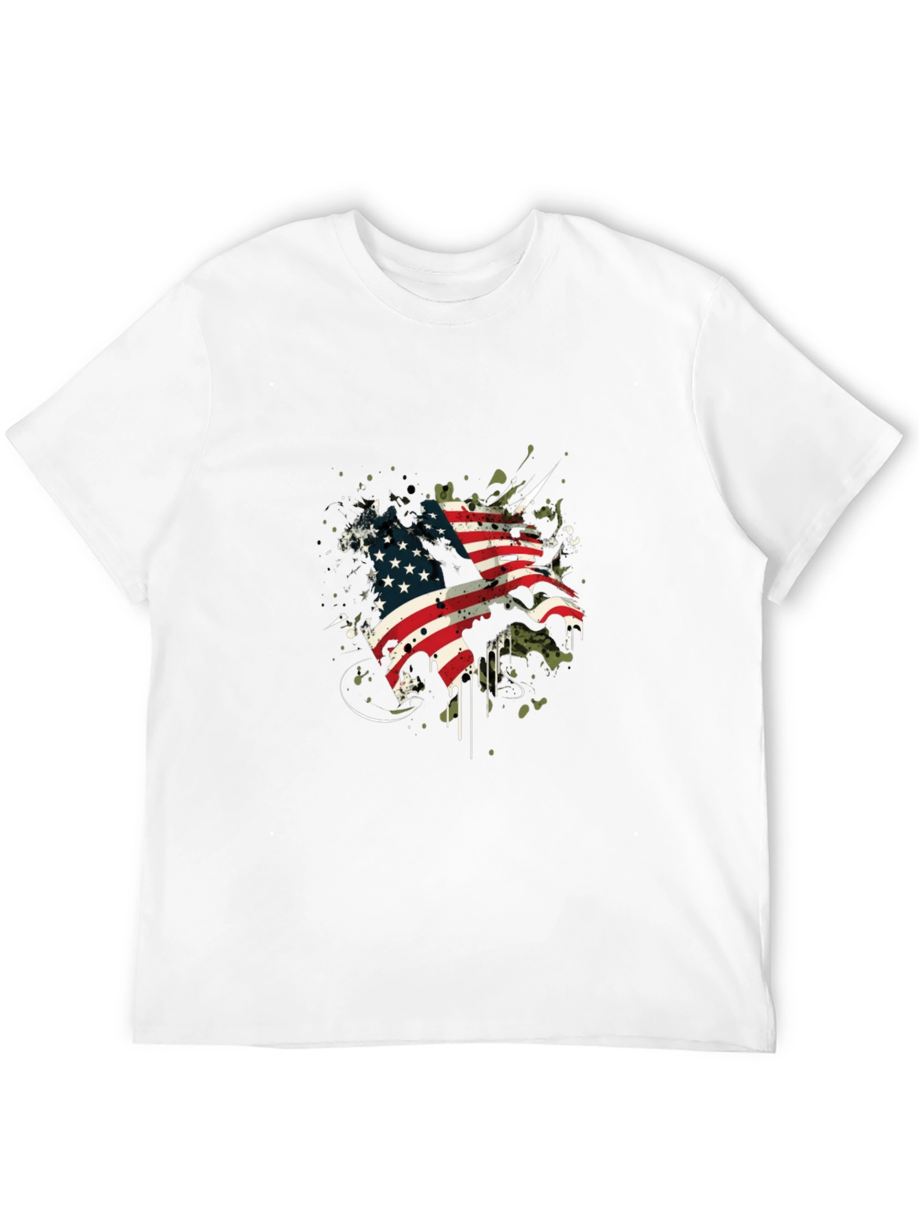 American Flag Graphic Black T-Shirt