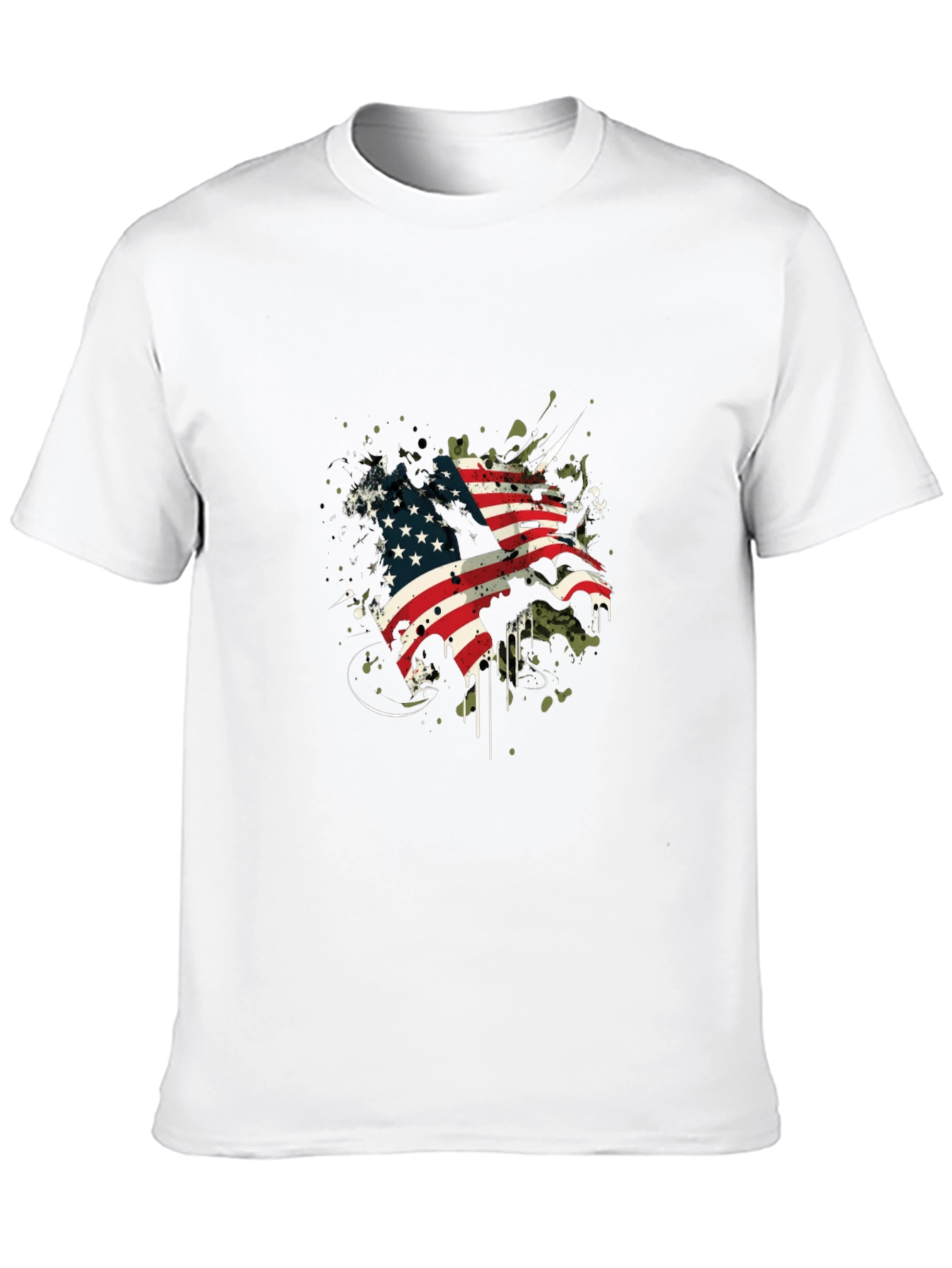 American Flag Graphic Black T-Shirt