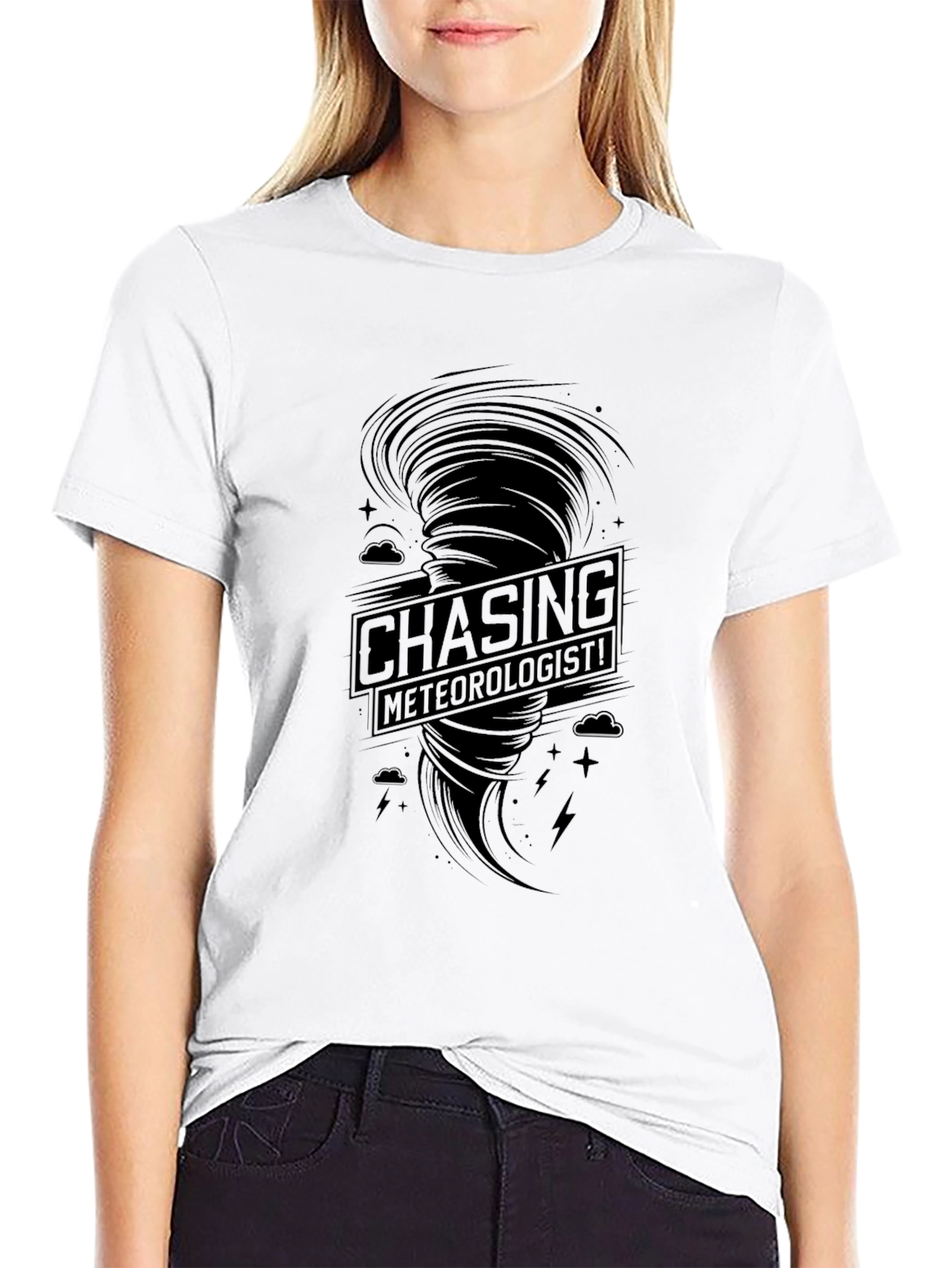 Chasing Meteorologists Graphic Tee - Black