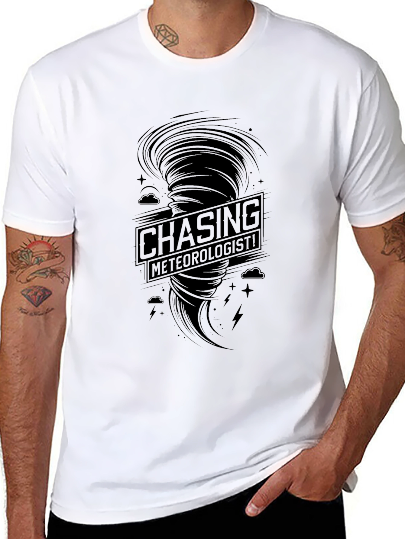 Chasing Meteorologists Graphic Tee - Black