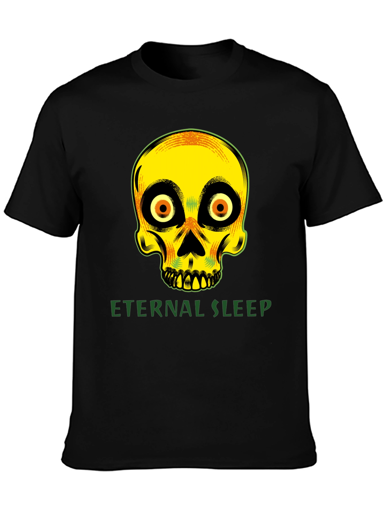 Eternal Sleep Skull Graphic T-Shirt