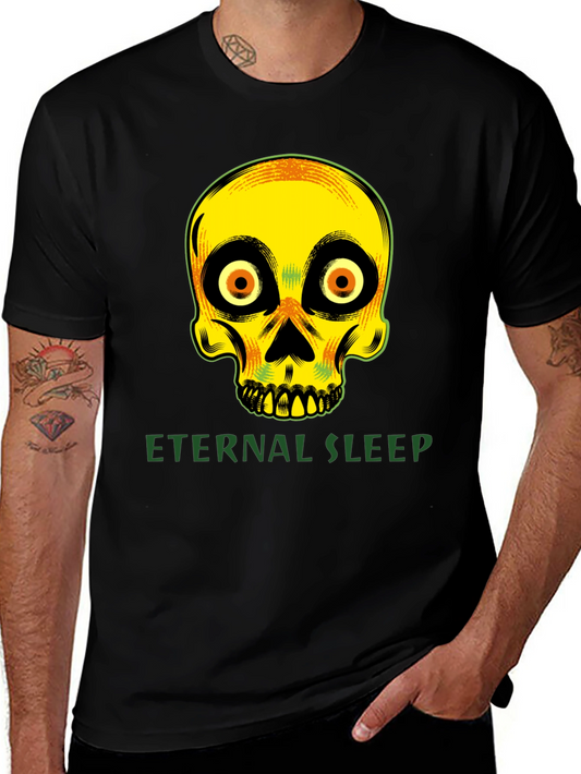 Eternal Sleep Skull Graphic T-Shirt
