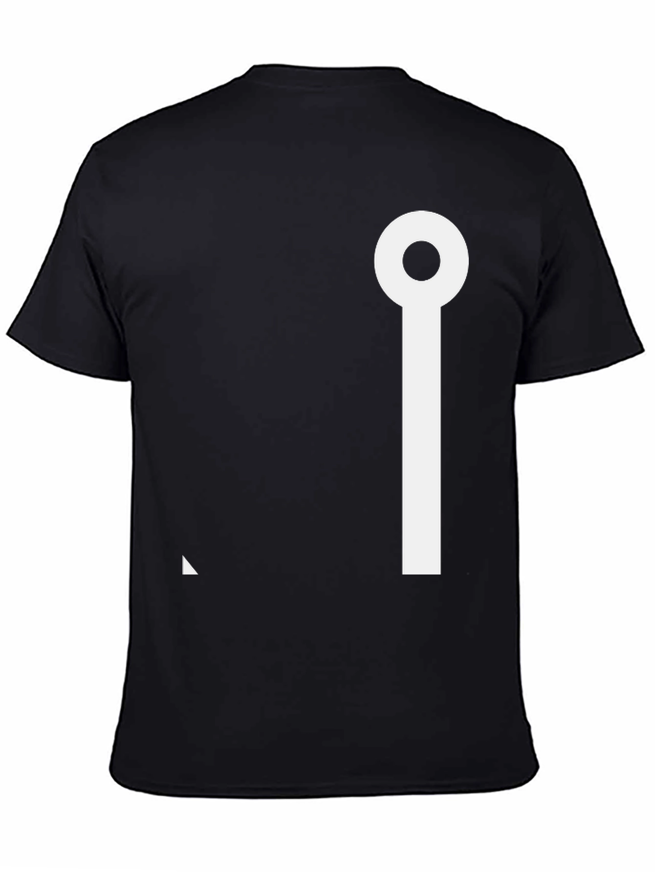 Minimalist Black T-Shirt with Abstract White Design