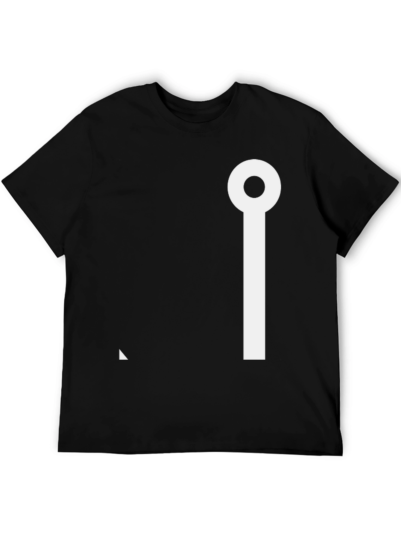 Minimalist Black T-Shirt with Abstract White Design