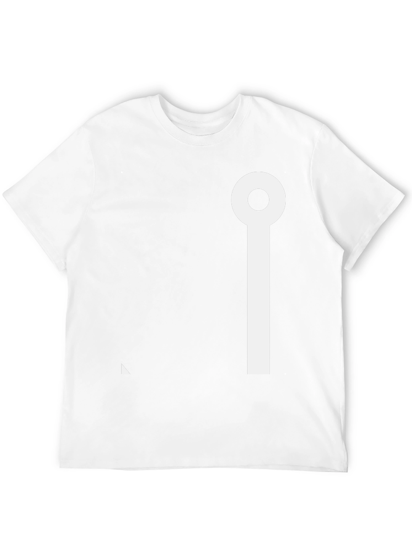 Minimalist Black T-Shirt with Abstract White Design