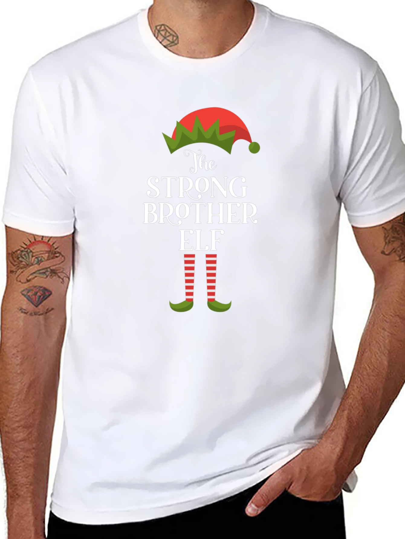 Strong Brother Elf Christmas T-Shirt