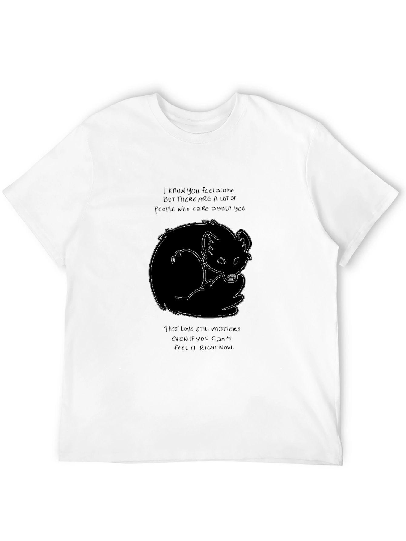 Comforting Fox Graphic T-Shirt - Feel the Love!